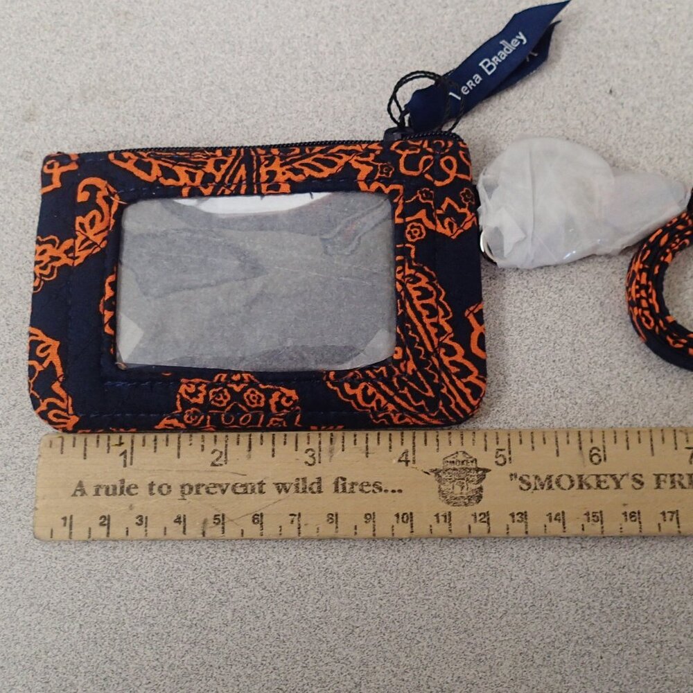 Vera Bradley Wristlet Orange and Blue w/ Letter S